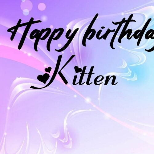 Открытка Kitten Happy birthday