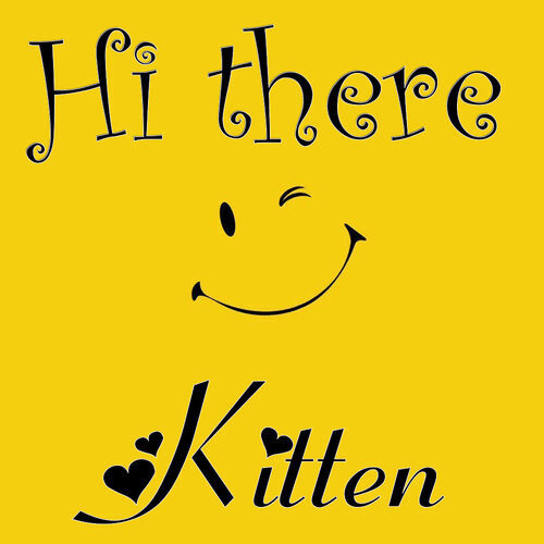 Открытка Kitten Hi there