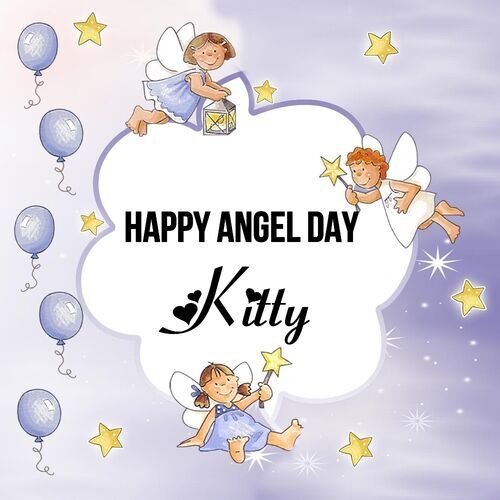 Открытка Kitty Happy angel day