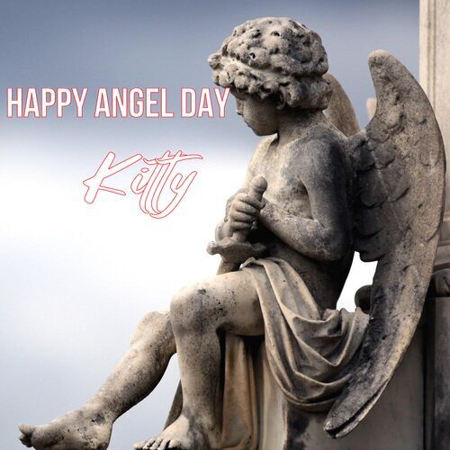 Открытка Kitty Happy angel day