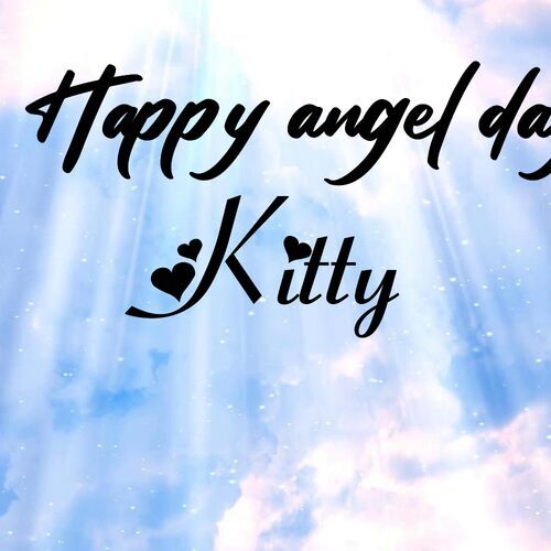 Открытка Kitty Happy angel day