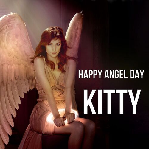 Открытка Kitty Happy angel day