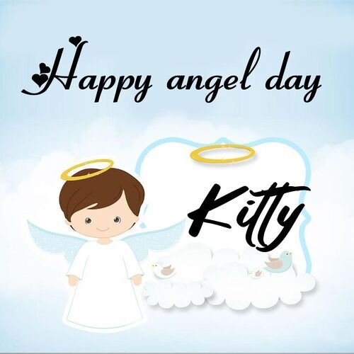 Открытка Kitty Happy angel day