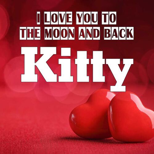 Открытка Kitty I love you to the moon and back