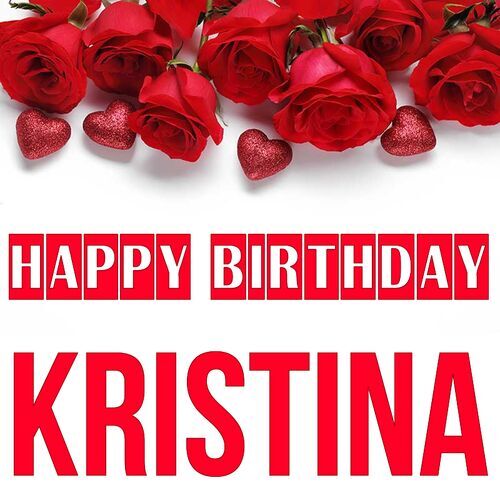 Открытка Kristina Happy birthday