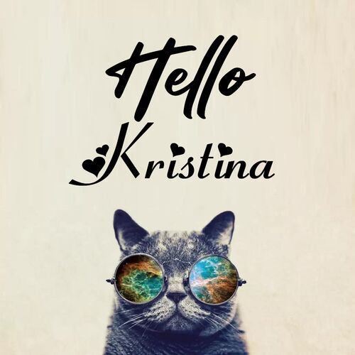 Открытка Kristina Hello