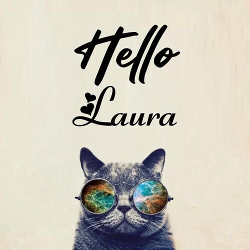 Открытка Laura Hello