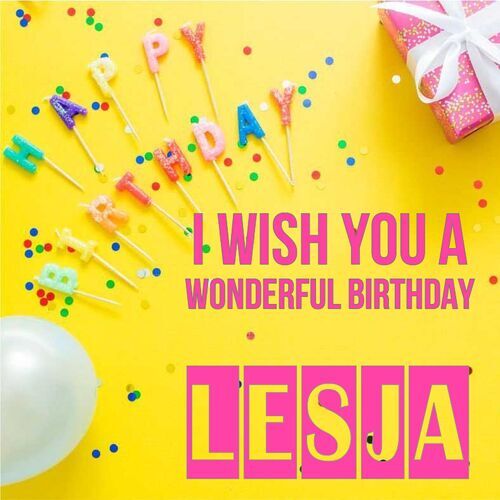 Открытка Lesja I wish you a wonderful birthday