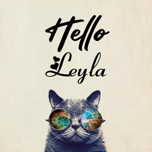 Открытка Leyla Hello