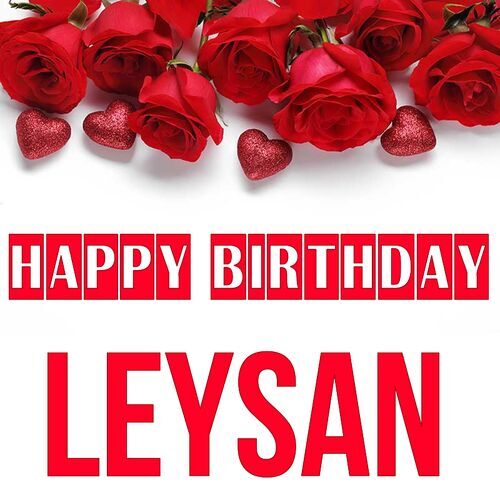 Открытка Leysan Happy birthday