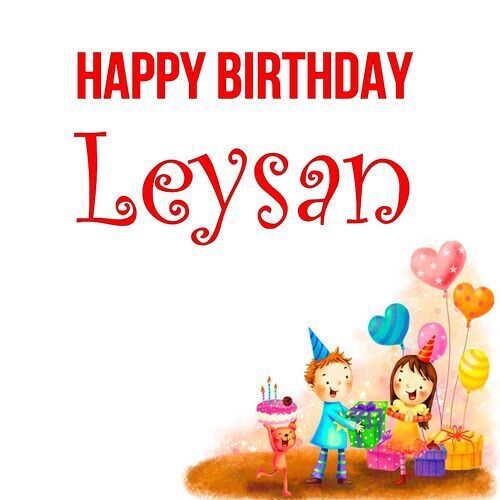 Открытка Leysan Happy birthday