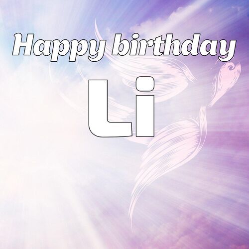 Открытка Li Happy birthday