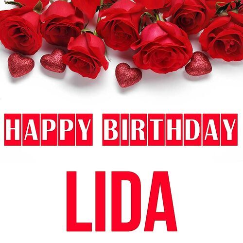 Открытка Lida Happy birthday