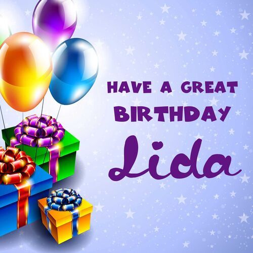 Открытка Lida Have a great birthday