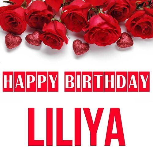 Открытка Liliya Happy birthday