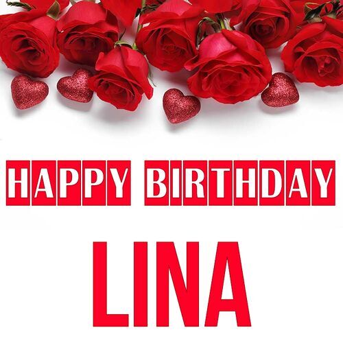 Открытка Lina Happy birthday