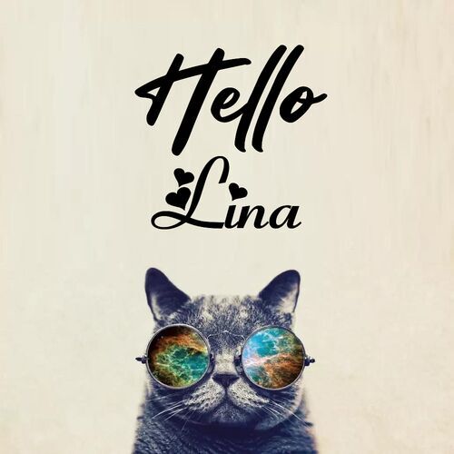 Открытка Lina Hello