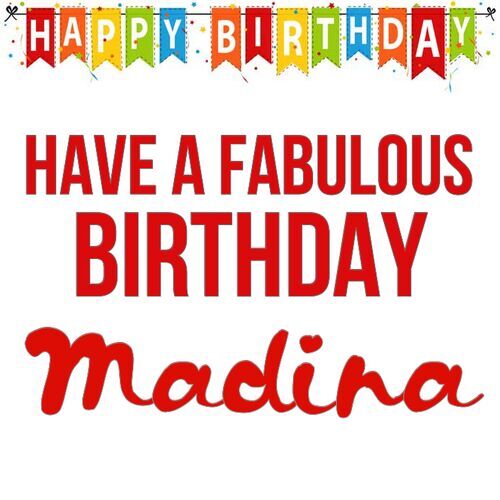 Открытка Madina Have a fabulous birthday