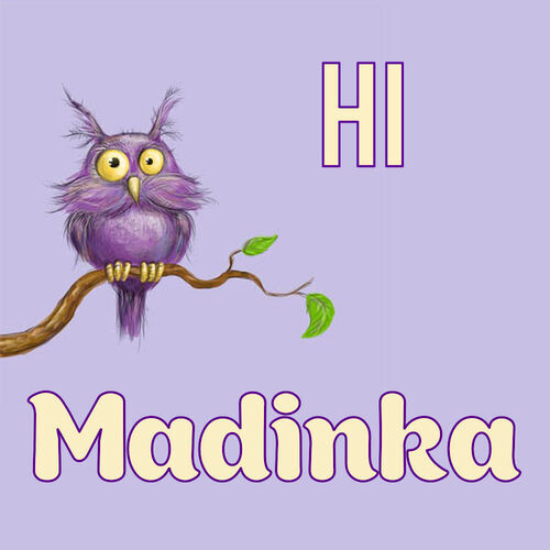 Открытка Madinka Hi