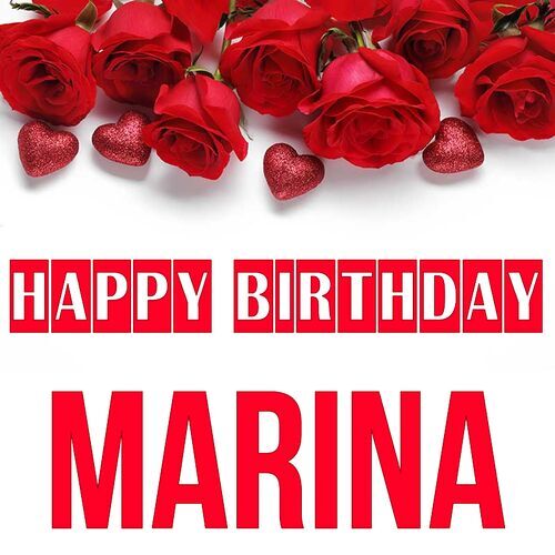 Открытка Marina Happy birthday