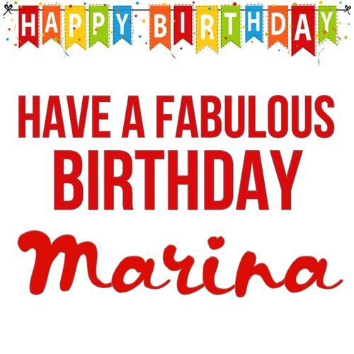 Открытка Marina Have a fabulous birthday