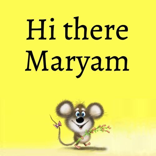 Открытка Maryam Hi there