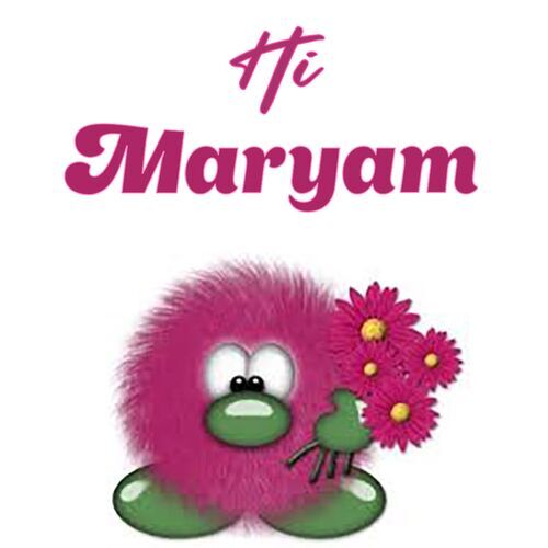 Открытка Maryam Hi