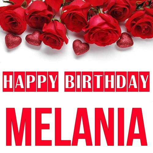 Открытка Melania Happy birthday