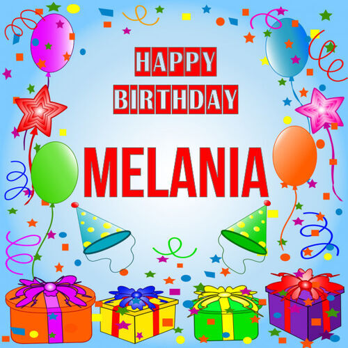 Открытка Melania Happy birthday