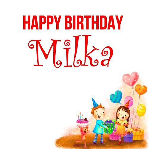 Открытка Milka Happy birthday