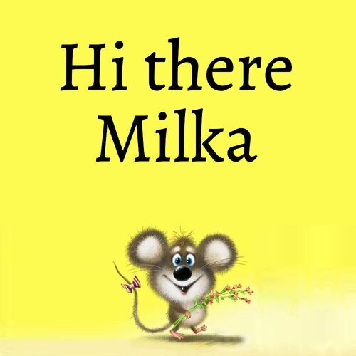 Открытка Milka Hi there