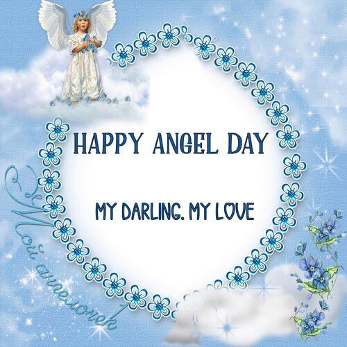 Открытка My darling. My love Happy angel day