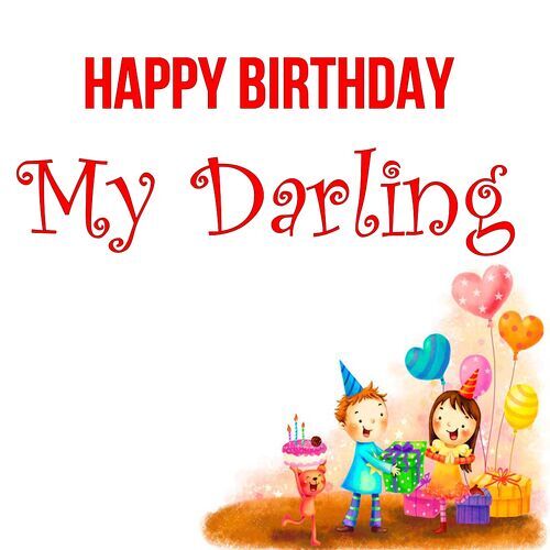 Открытка My Darling Happy birthday