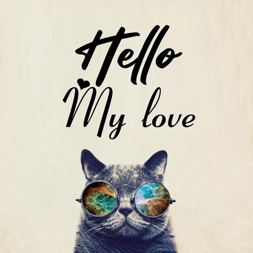 Открытка My love Hello