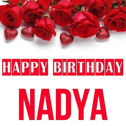 Открытка Nadya Happy birthday