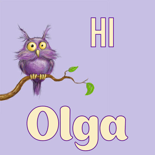 Открытка Olga Hi