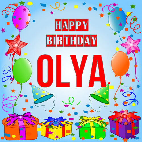 Открытка Olya Happy birthday