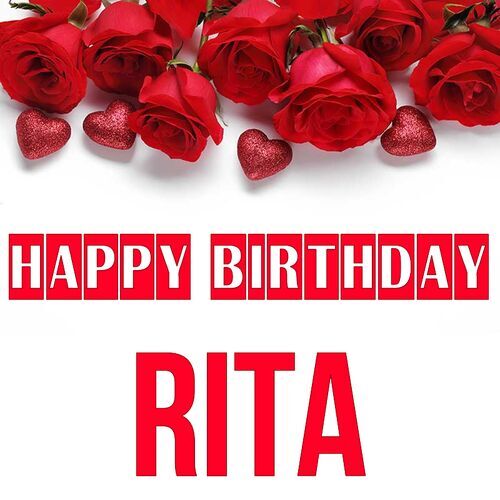 Открытка Rita Happy birthday