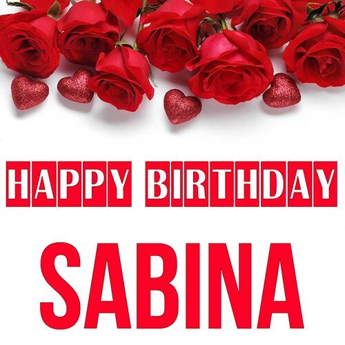 Открытка Sabina Happy birthday