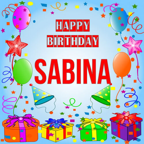 Открытка Sabina Happy birthday