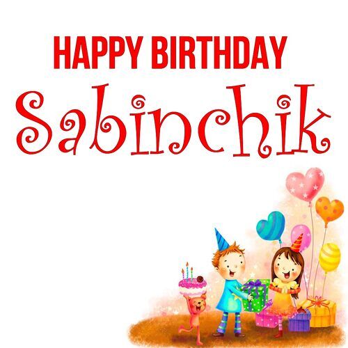 Открытка Sabinchik Happy birthday