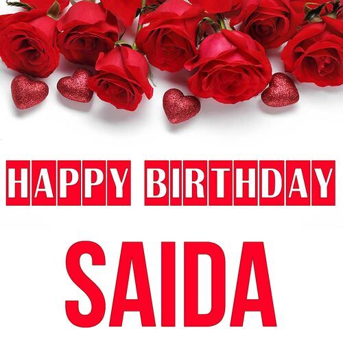 Открытка Saida Happy birthday