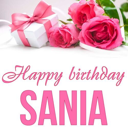 Открытка Sania Happy birthday