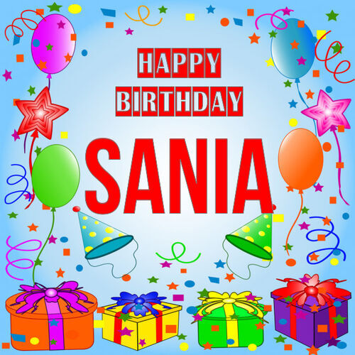 Открытка Sania Happy birthday