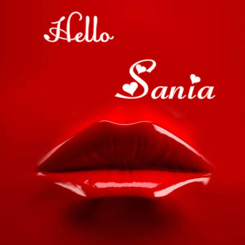 Открытка Sania Hello