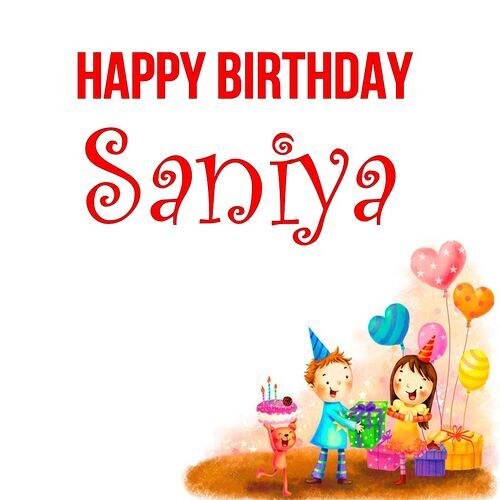 Открытка Saniya Happy birthday