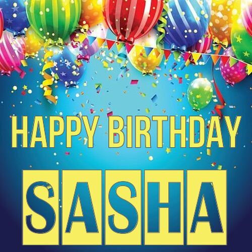 Открытка Sasha Happy birthday