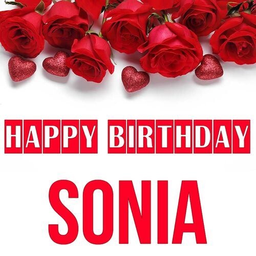 Открытка Sonia Happy birthday