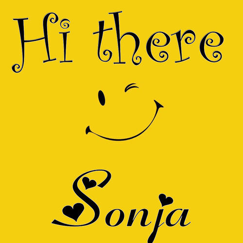 Открытка Sonja Hi there