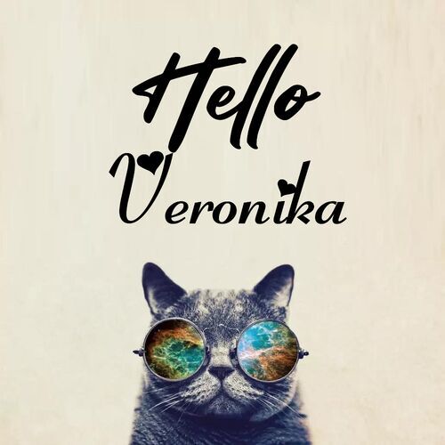 Открытка Veronika Hello